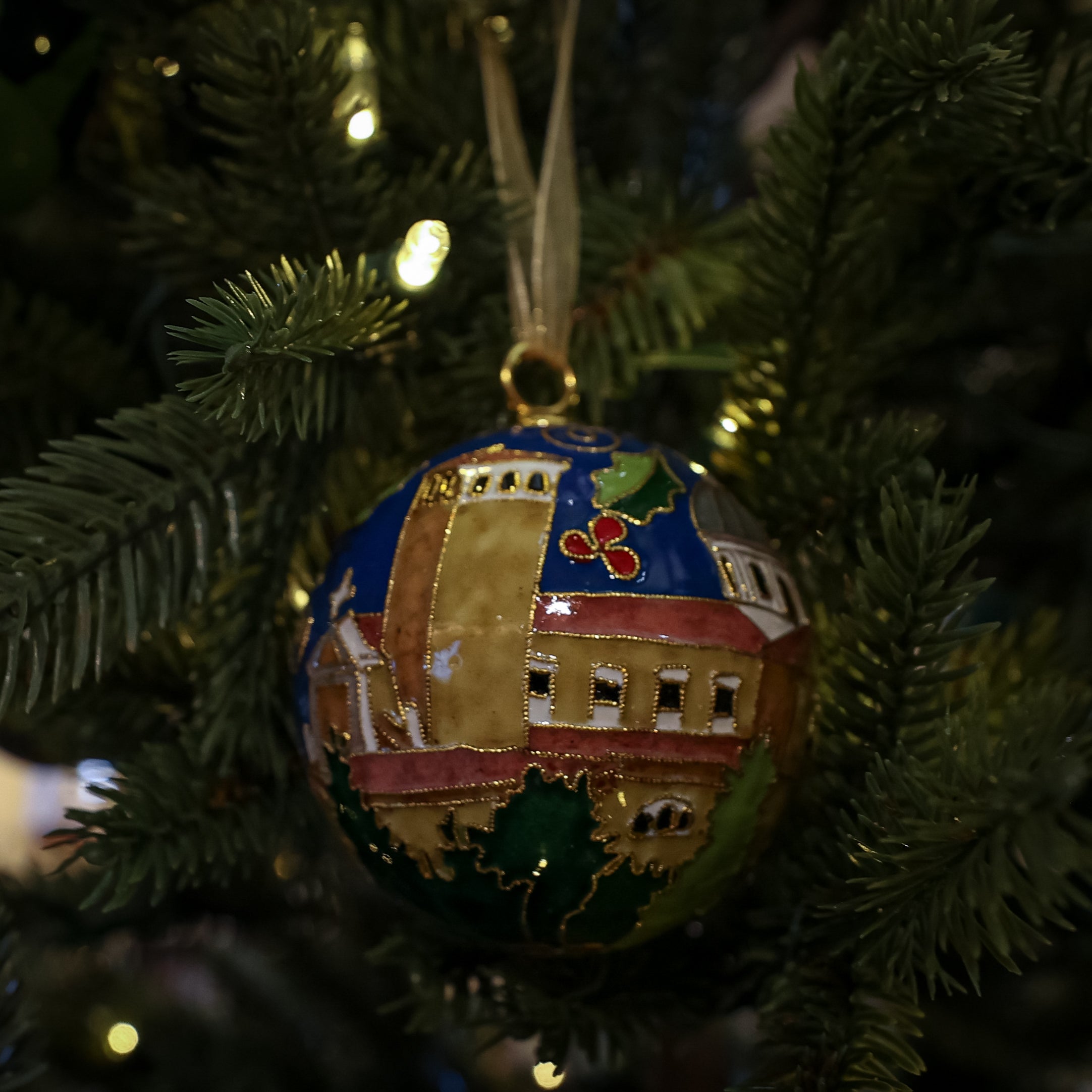 Shrine Glass Ornament- Christmas