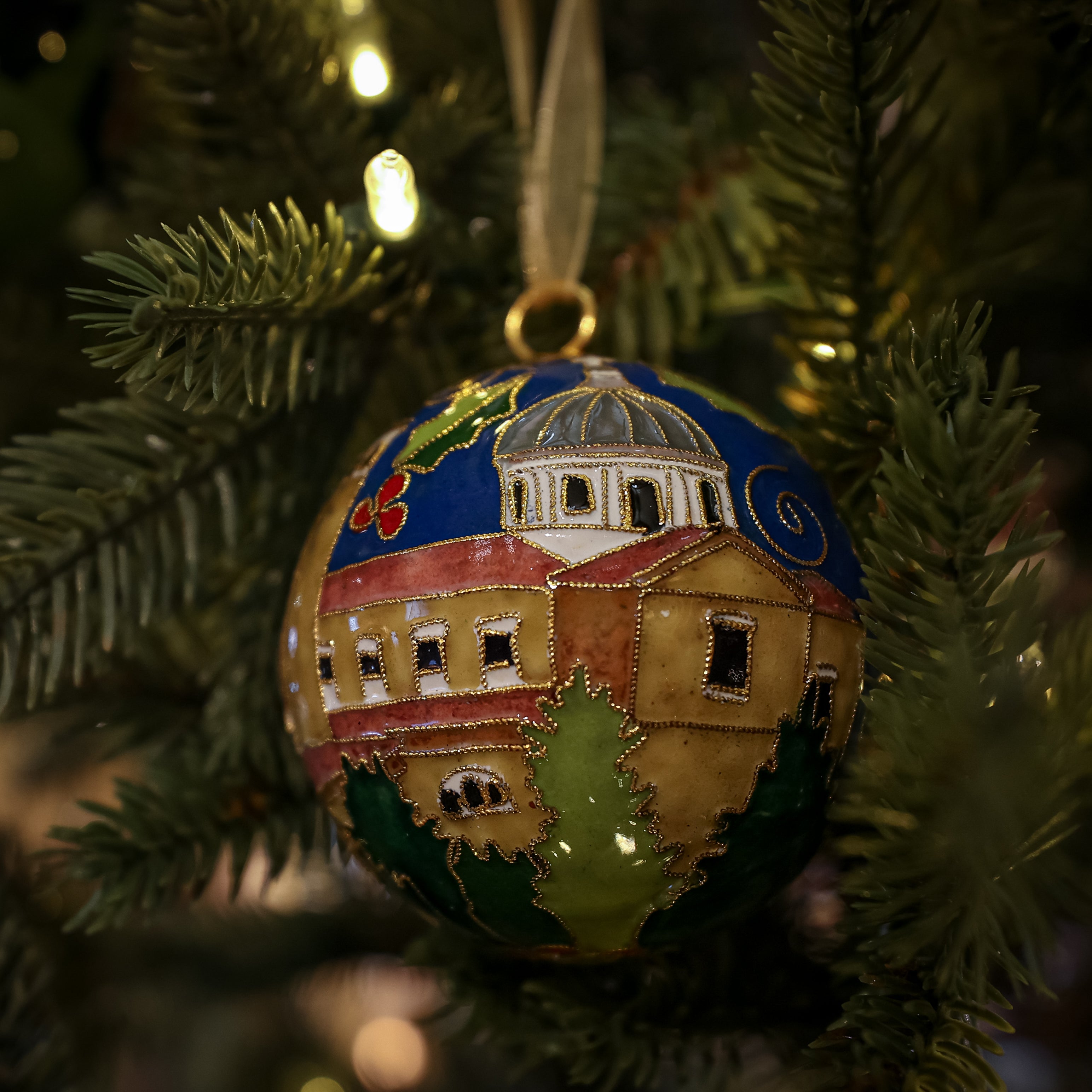 Shrine Glass Ornament- Christmas