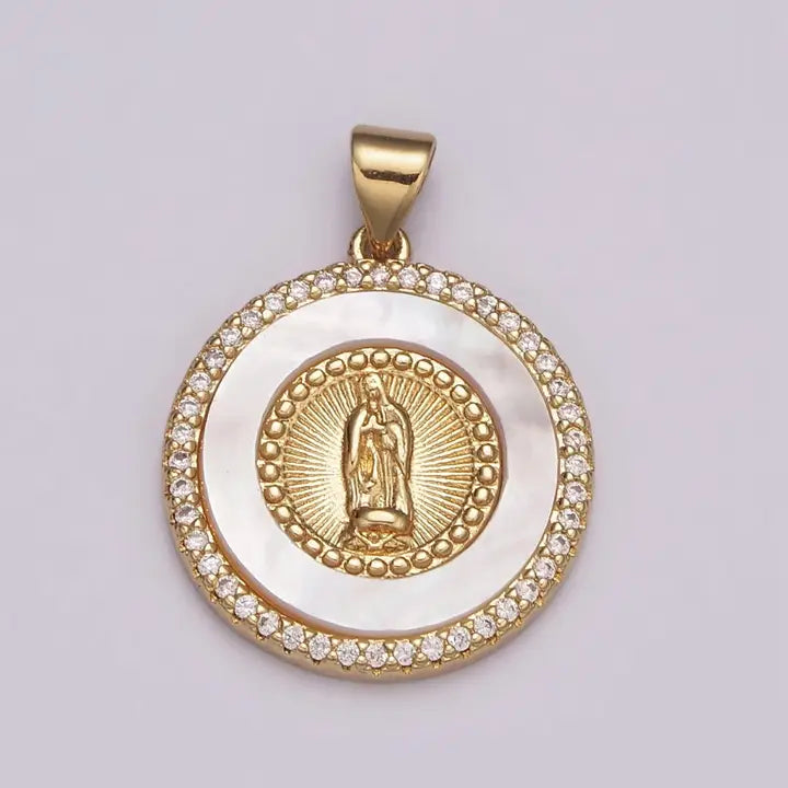 Pendant - OLG - Shell Pearl - Round - 14k Gold Filled