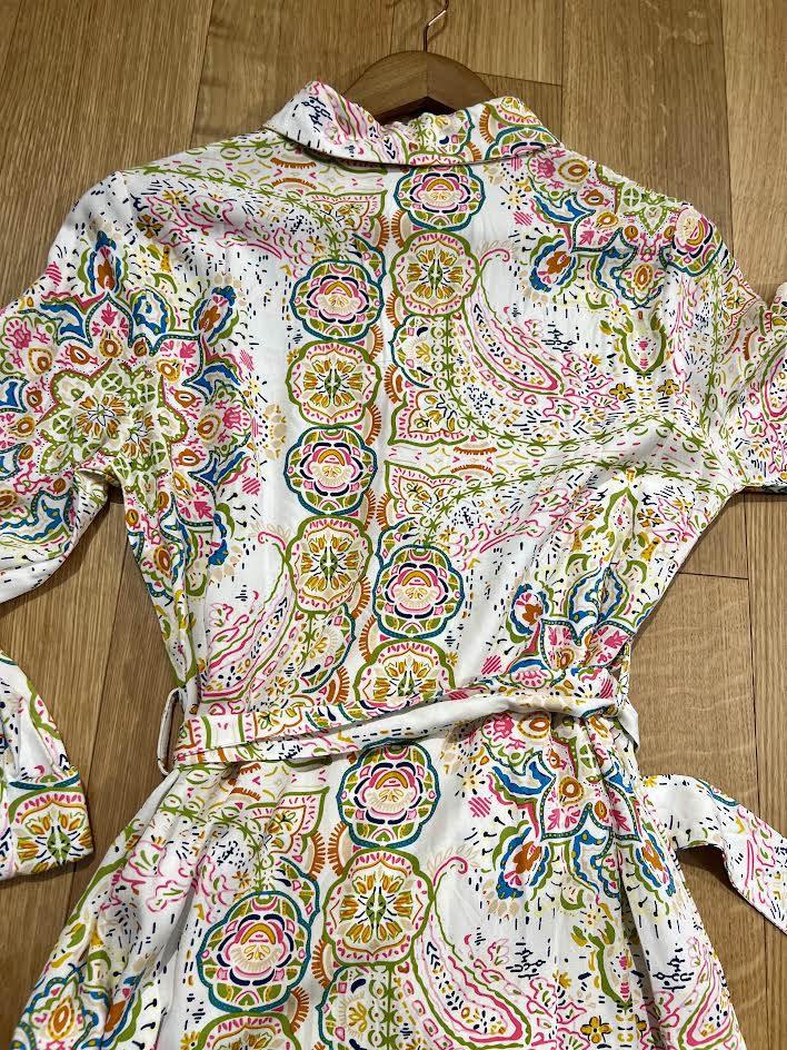 Midi White Paisley Dress
