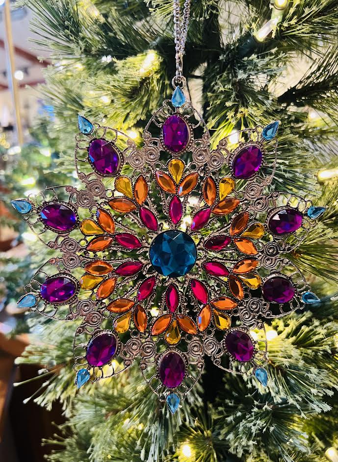 Jeweled Flower Ornaments