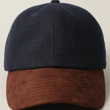 Baseball Cap - Wool Blend w/Suede Visor