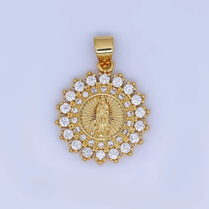 Pendant - OLG - Round - CZ Rim- 24k Gold Filled