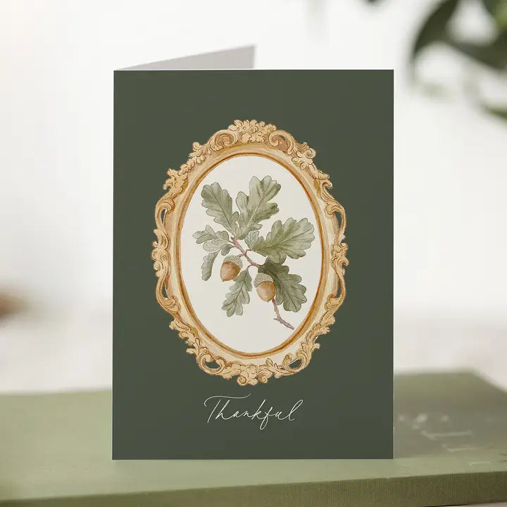 Card - Thankful - Acorns