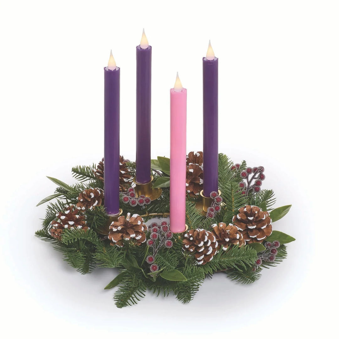 Advent Wreath - Pine w/Pinecones - 14" D