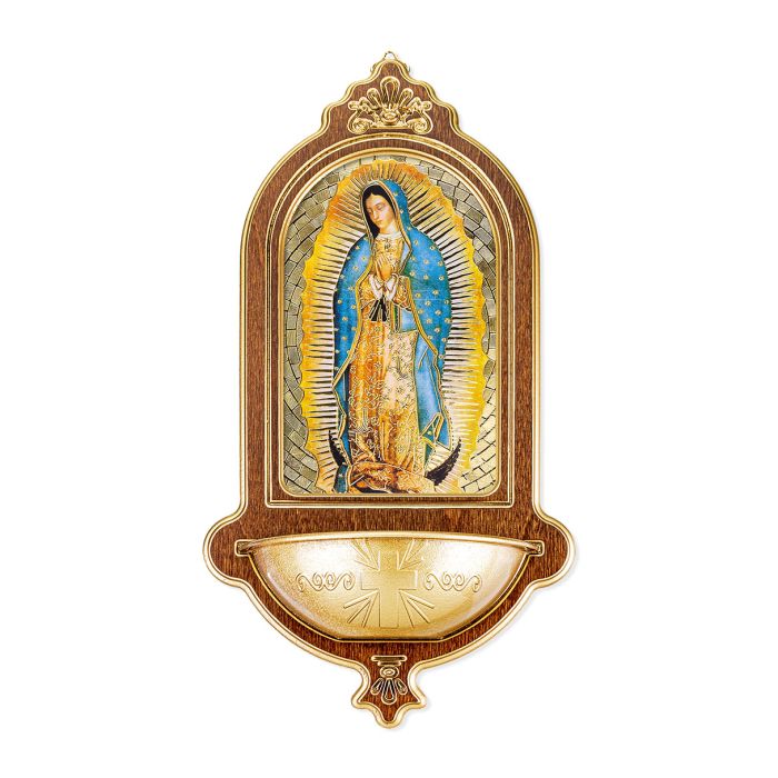 Holy Water Font - Our Lady of Guadalupe - Wood