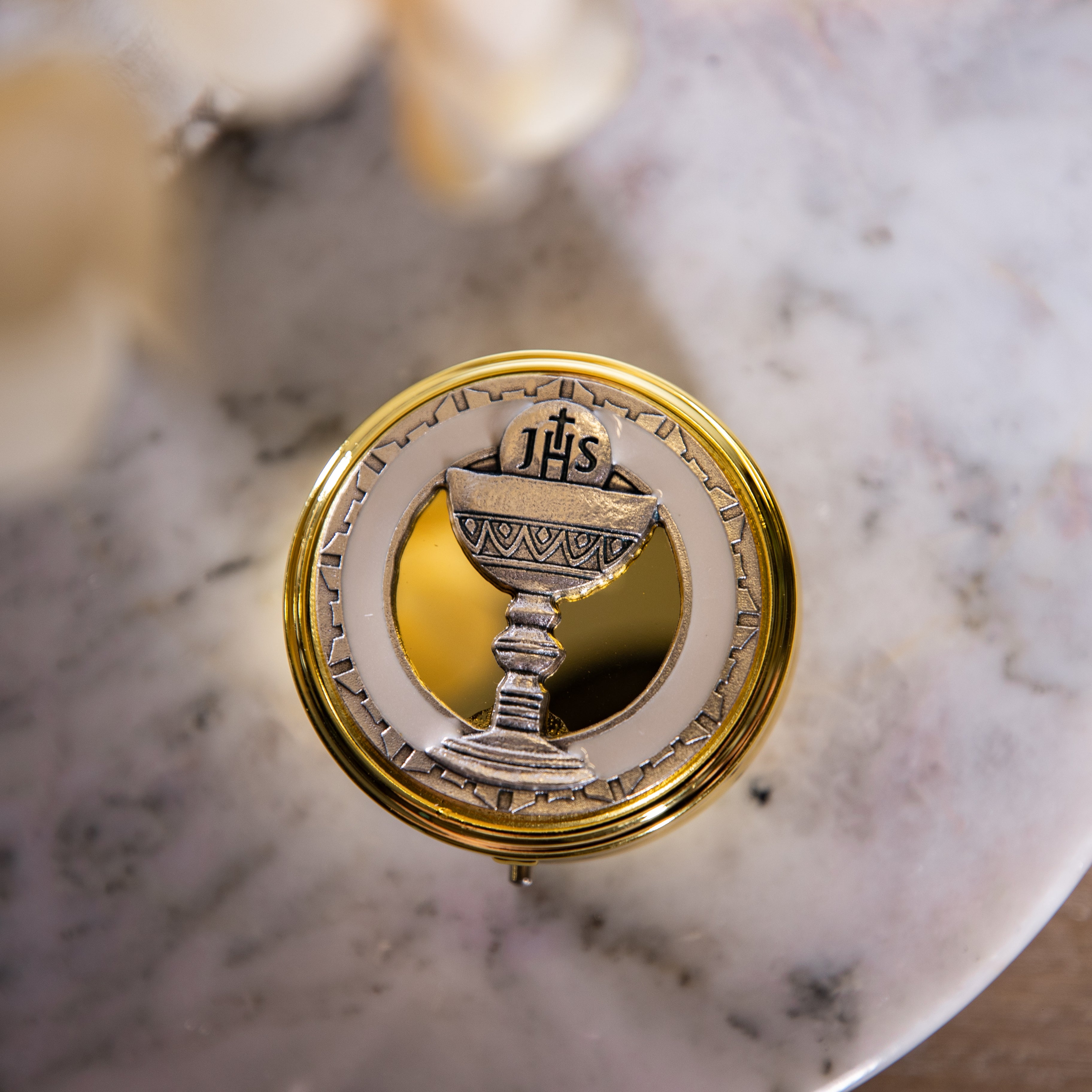 Rosary Holder - Chalice - Gold