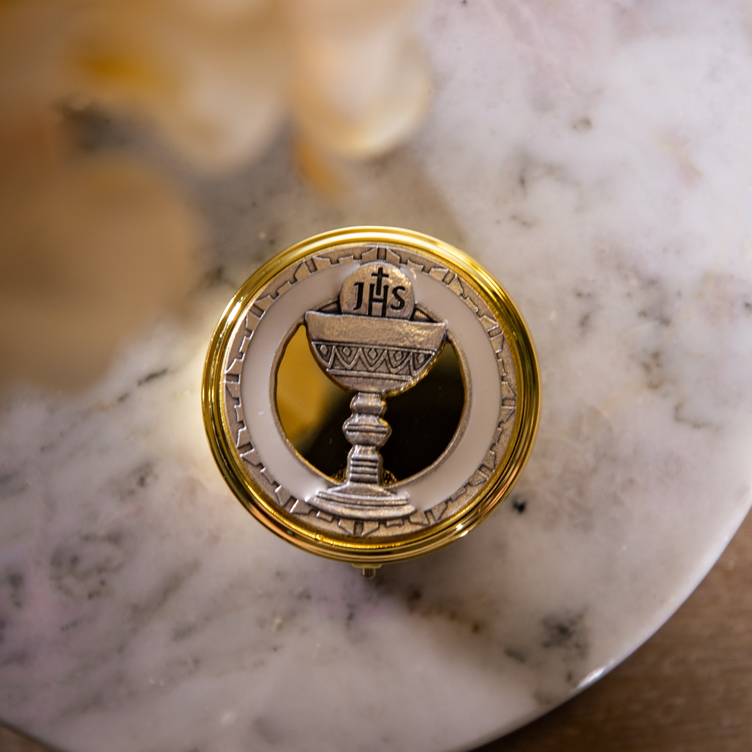 Rosary Holder - Chalice - Gold