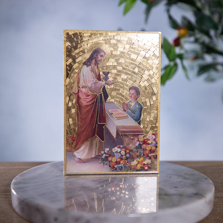 First Communion Mosaic Plaque - Boy