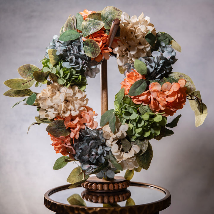 Wreath - Hydrangea - Fall Blue