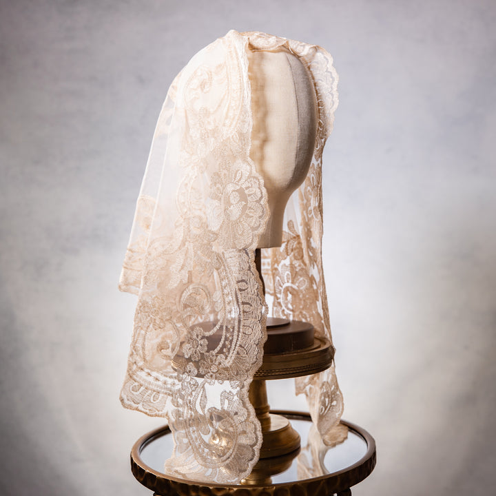 Beige Chapel Veil