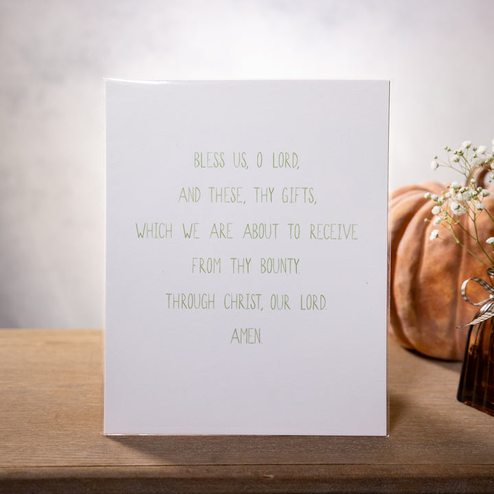 Print - Bless Us O Lord - Green - 8x10