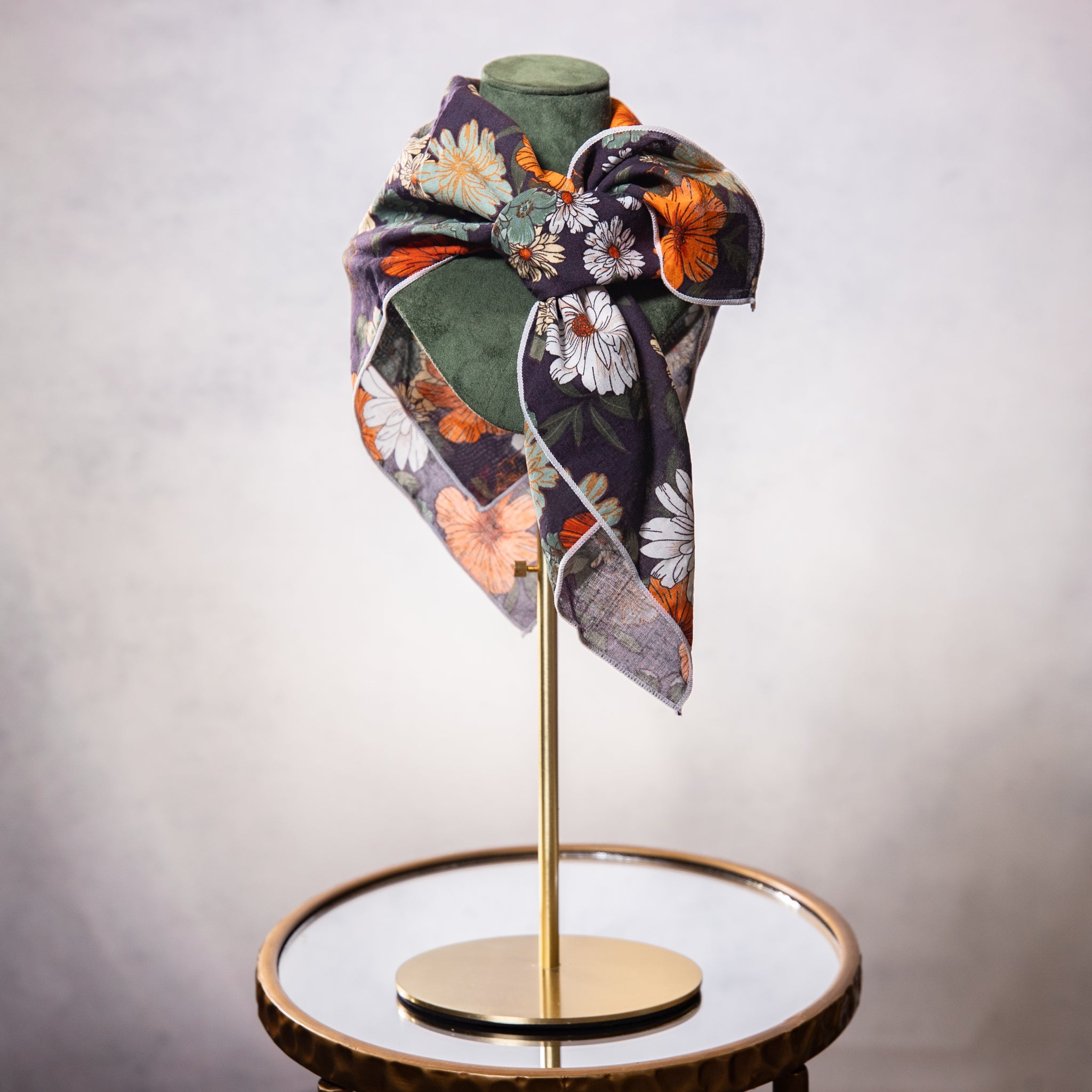 Scarf - Floral - Fall Colors - Multifunctional - Square