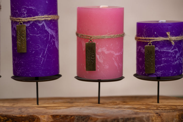 4pc Advent Candles - Pillar