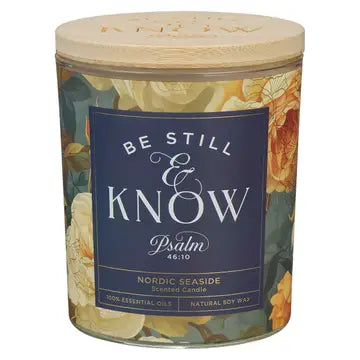 Candle - Be Still and Know - Nordic Seaside