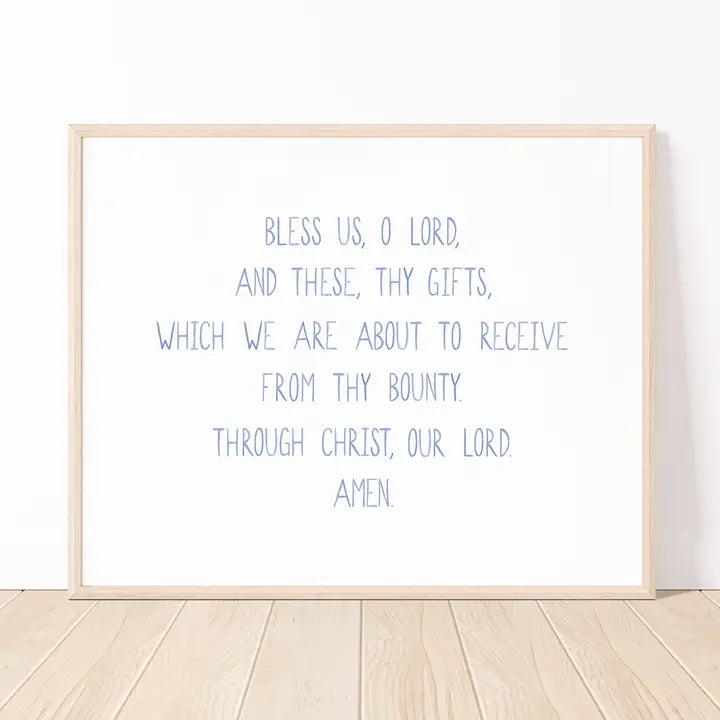 Print - Bless Us O Lord - Green - 8x10