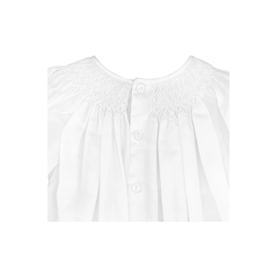 Smocked Daygown with Flower Detailing & Matching Bonnett - 3 Months