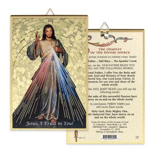 Plaque - Divine Mercy - Mosaic - 4"x6"
