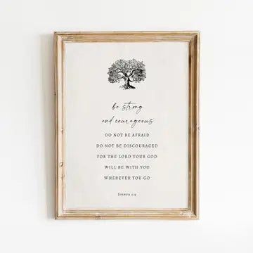 Print - Strong and Courageous - 8x10"