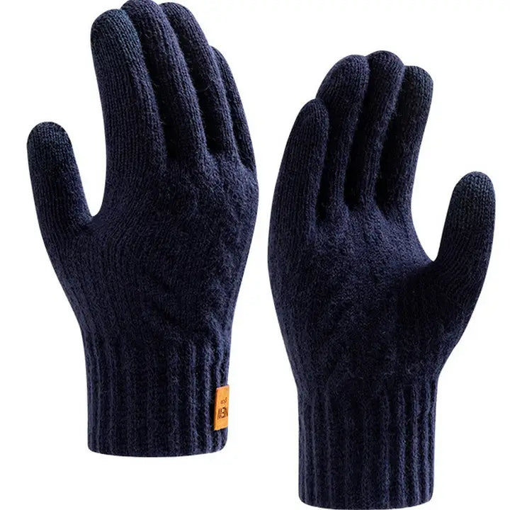 Gloves - Men - Velvet/Polyester - Knit