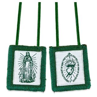 Scapular - IHM Green Scapular - 1.75"x2"