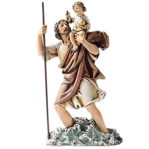 Statue - 6.25" St Christopher - Color - Resin