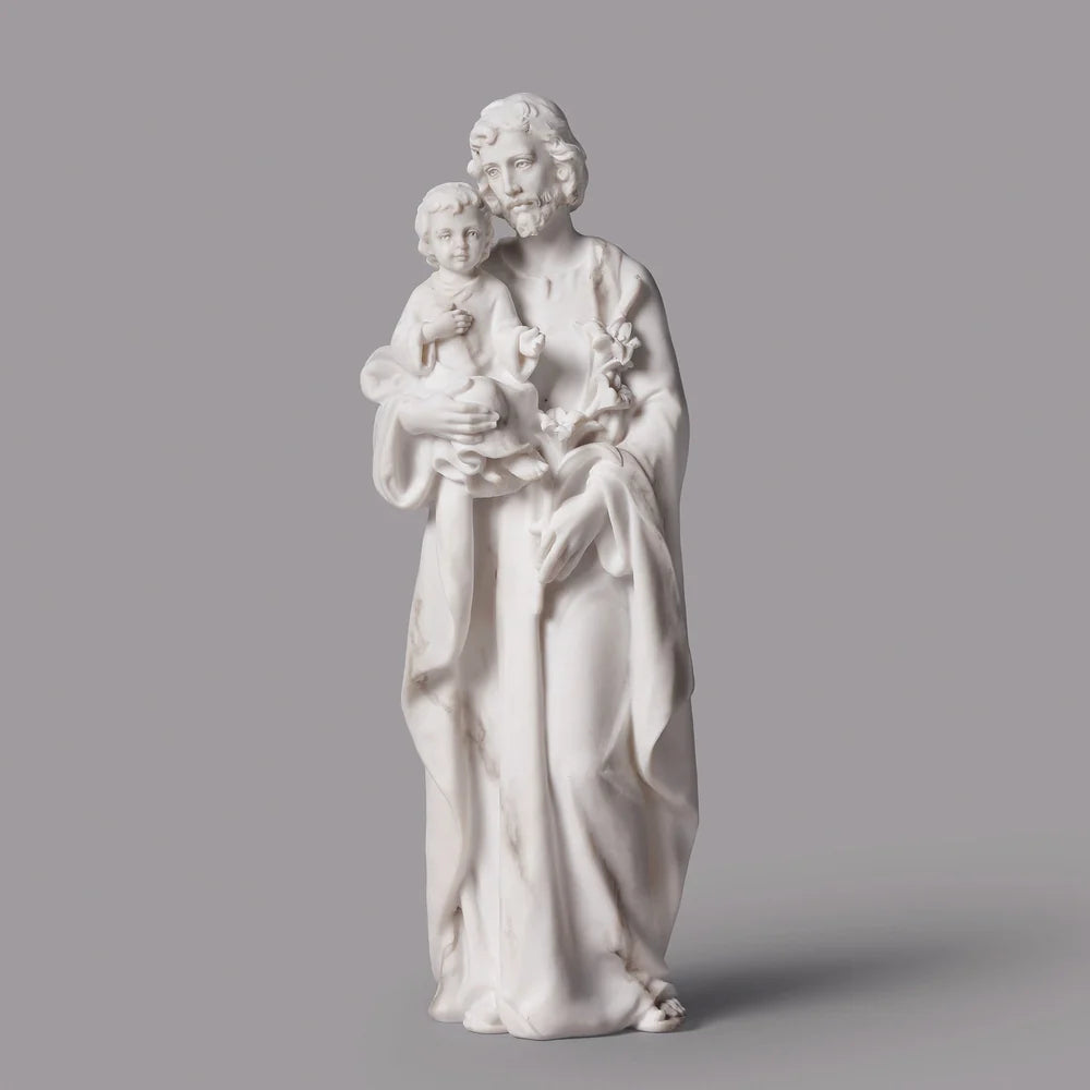 Statue - St. Joseph - Resin - Marble Look - 8"
