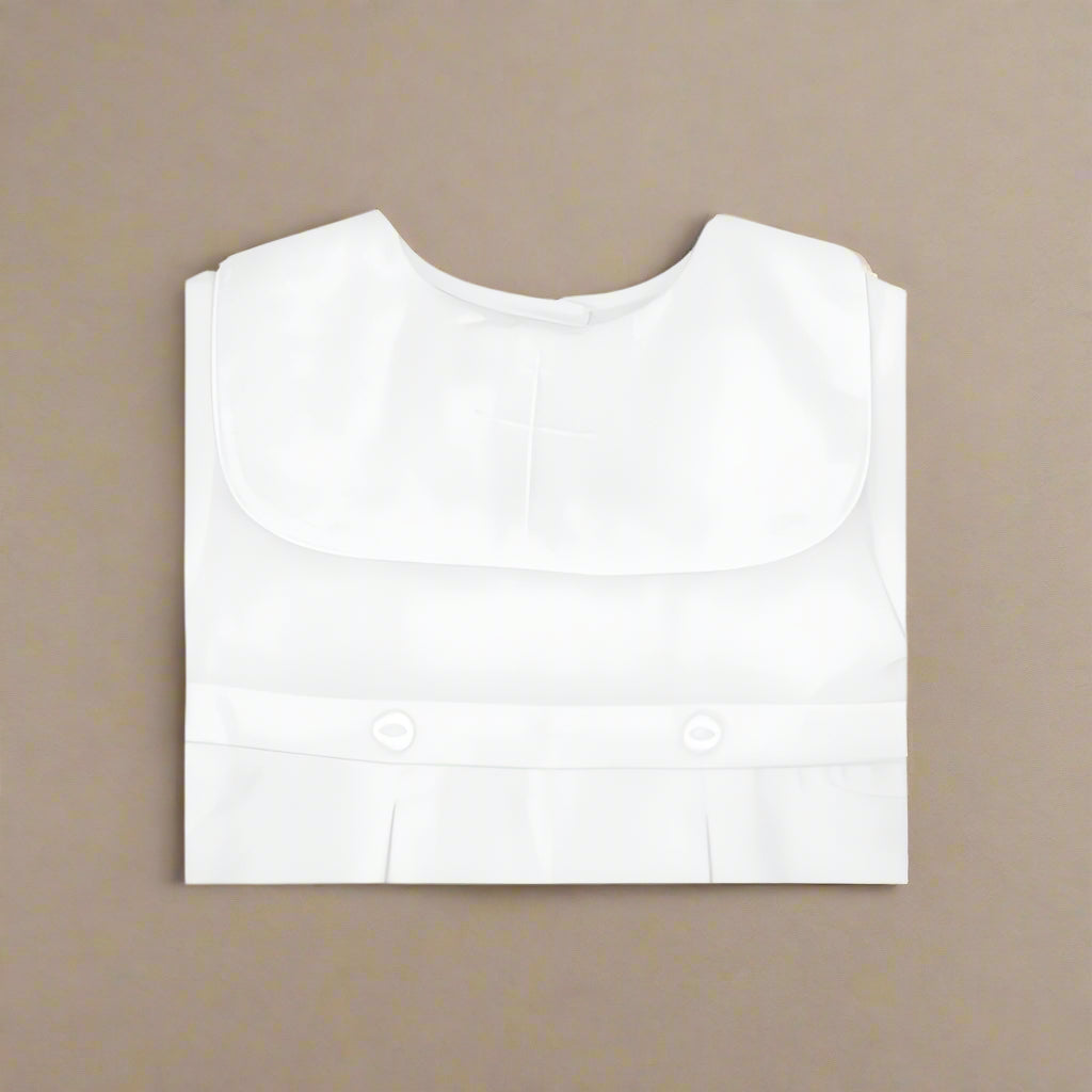 Embroidered Cross Baptismal Romper & Bonnett