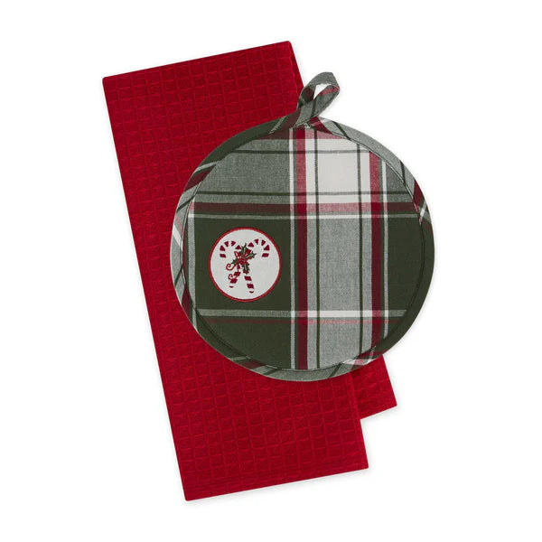 Potholder Gift Set - Candy Cane