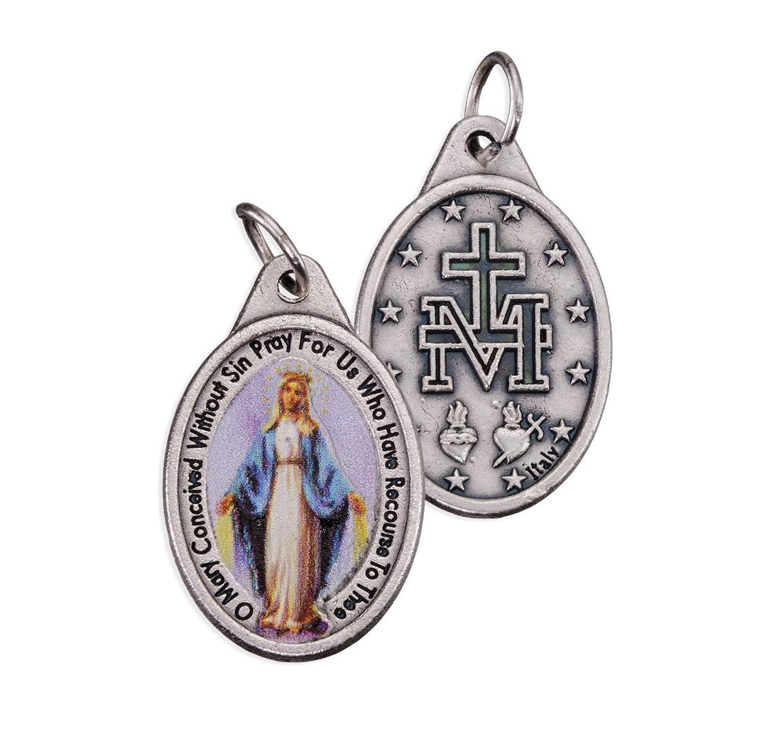 Medal - Miraculous Medal - Painted Detail - 1"