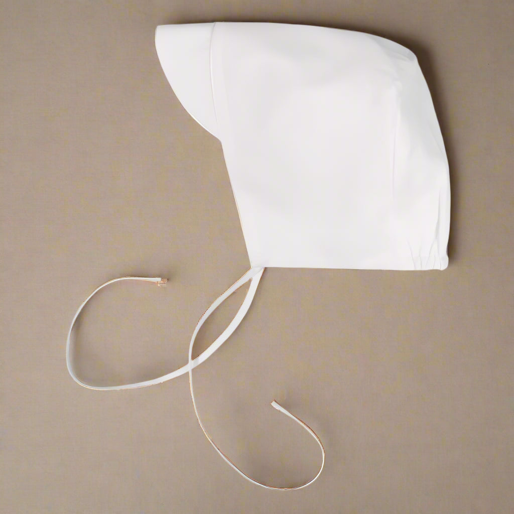 Embroidered Cross Baptismal Romper & Bonnett