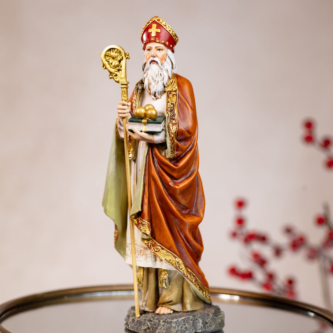 Statue - St Nicholas - 10" - Color/Resin
