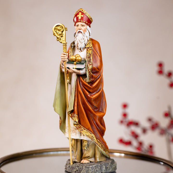 Statue - St Nicholas - 10" - Color/Resin