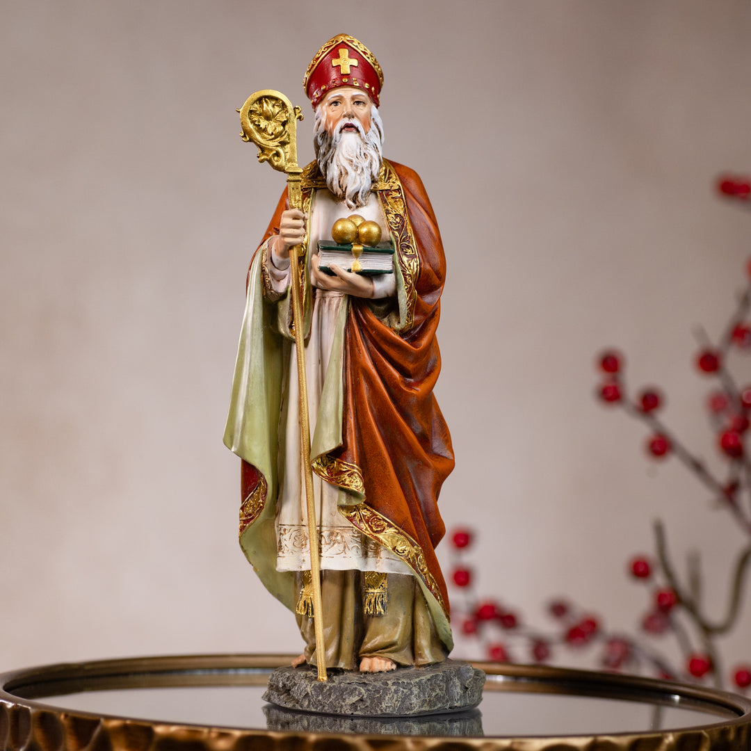 Statue - St Nicholas - 10" - Color/Resin