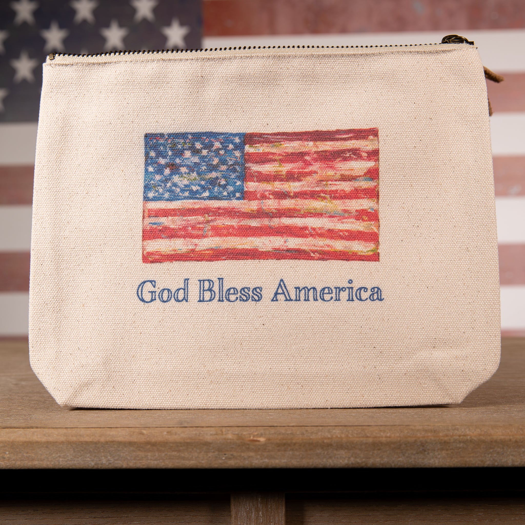 Flag Zipper Pouch