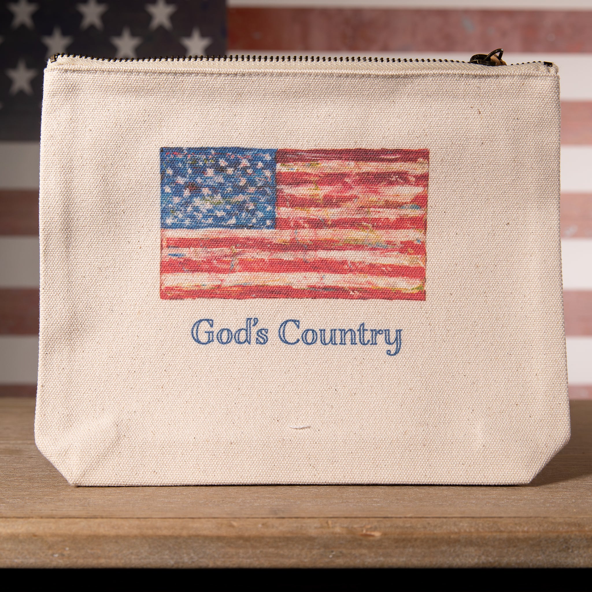 Flag Zipper Pouch