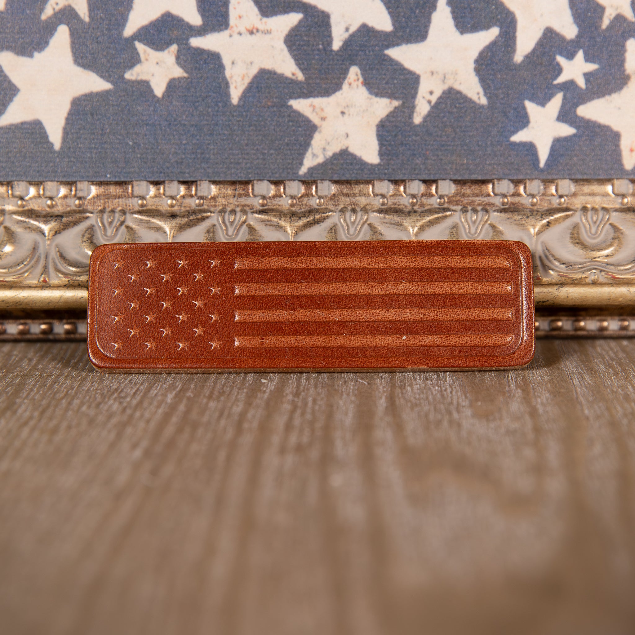 Leather American Flag Magnet