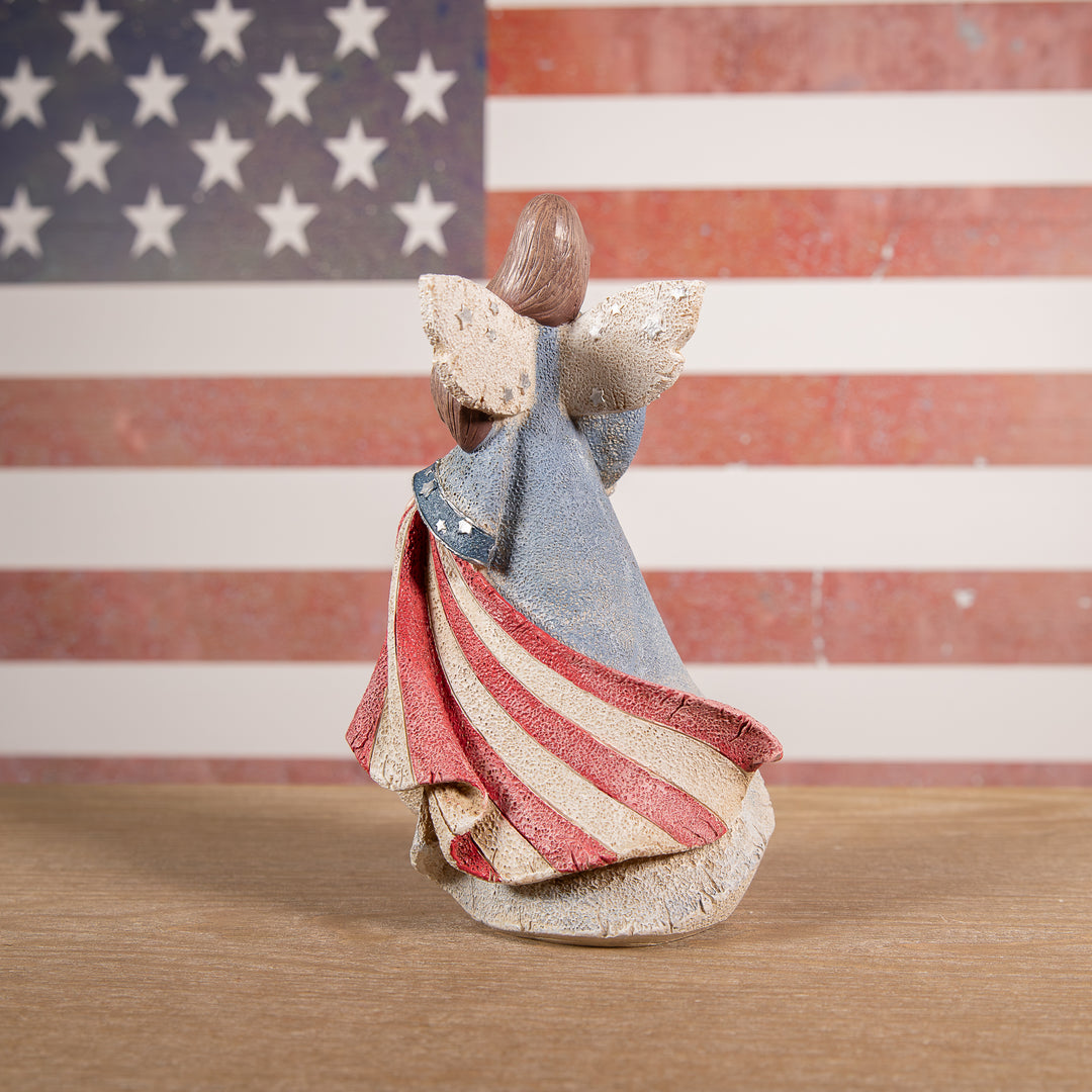 God Bless America Angel Figurine