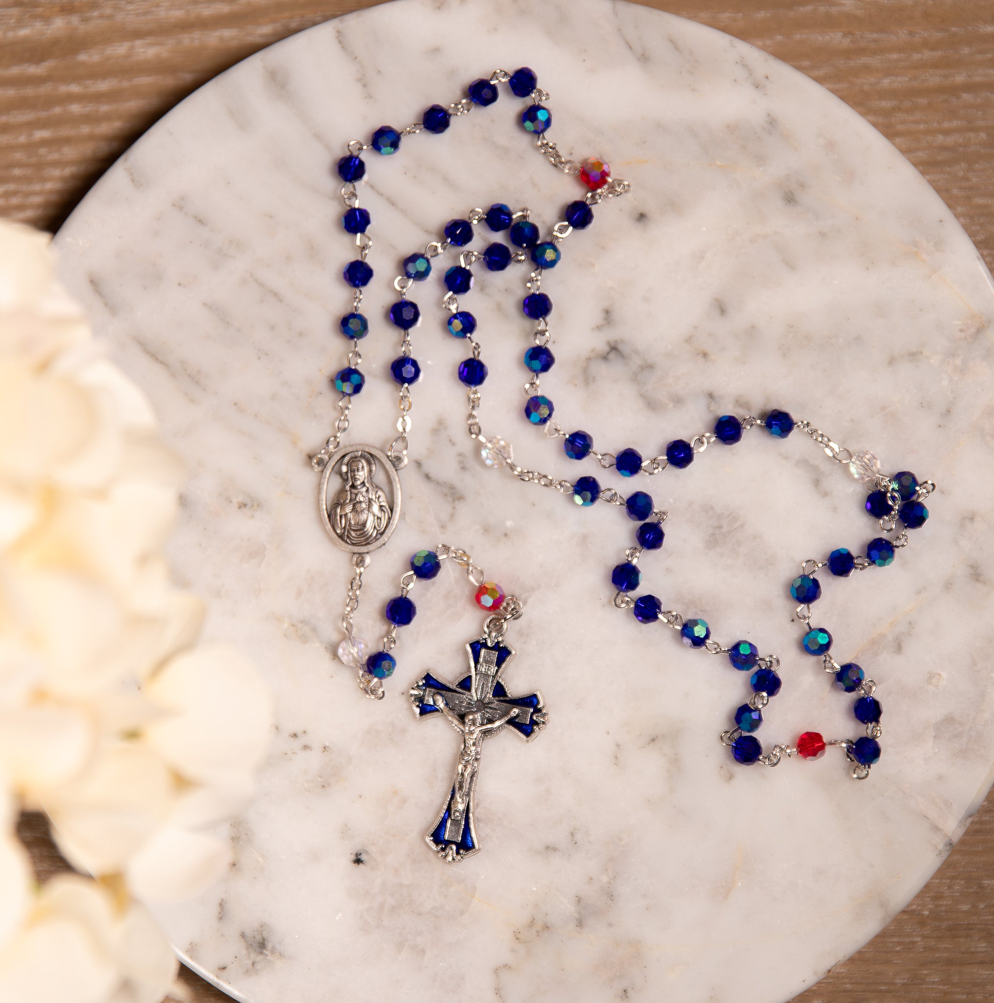 250th Anniversary of America Blue Crystal Rosary