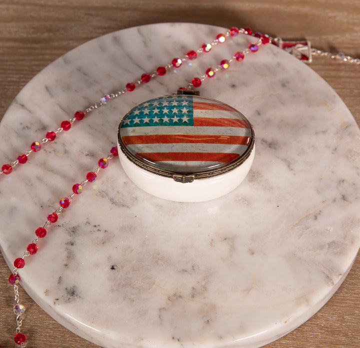 American Flag Keepsake Box