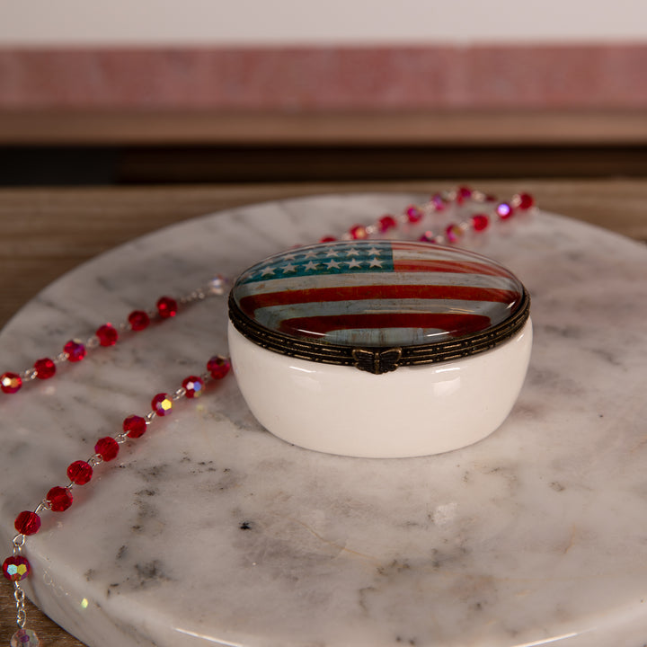 American Flag Keepsake Box