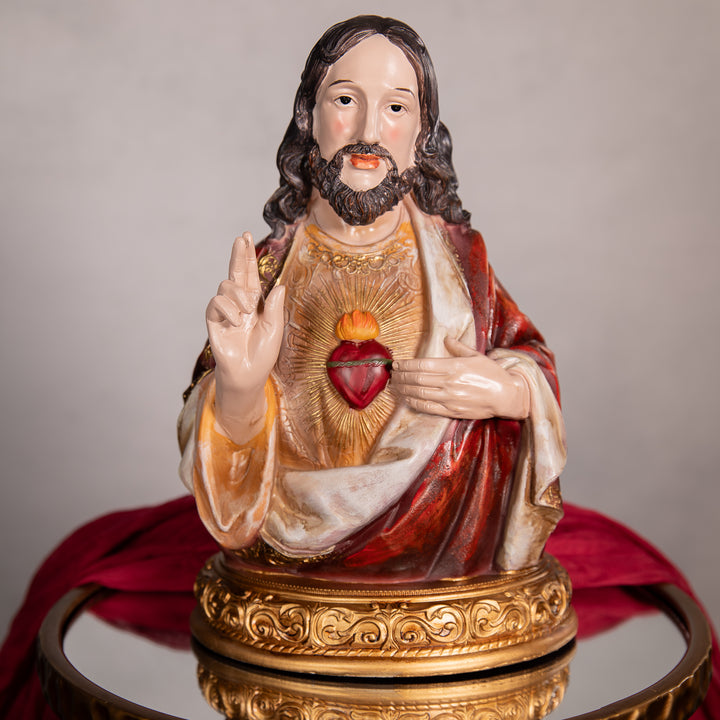 Sacred Heart and Immaculate Heart Statue Set