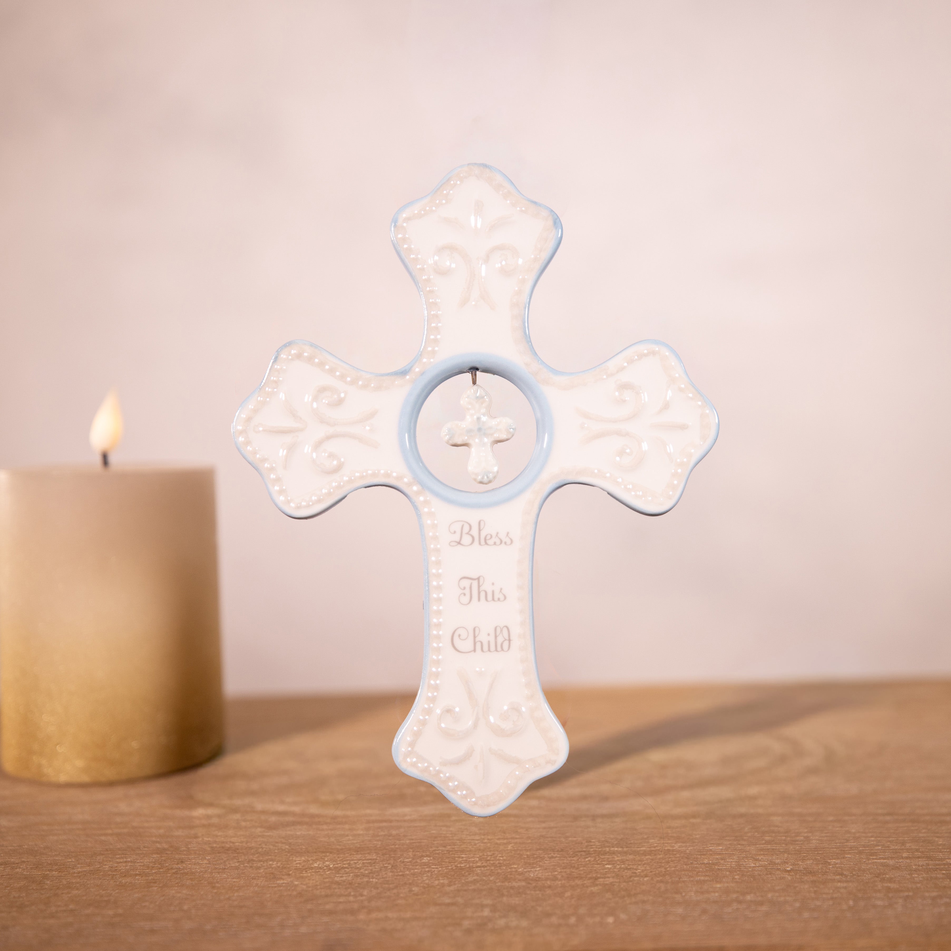 Cross - Bless This Child - Blue