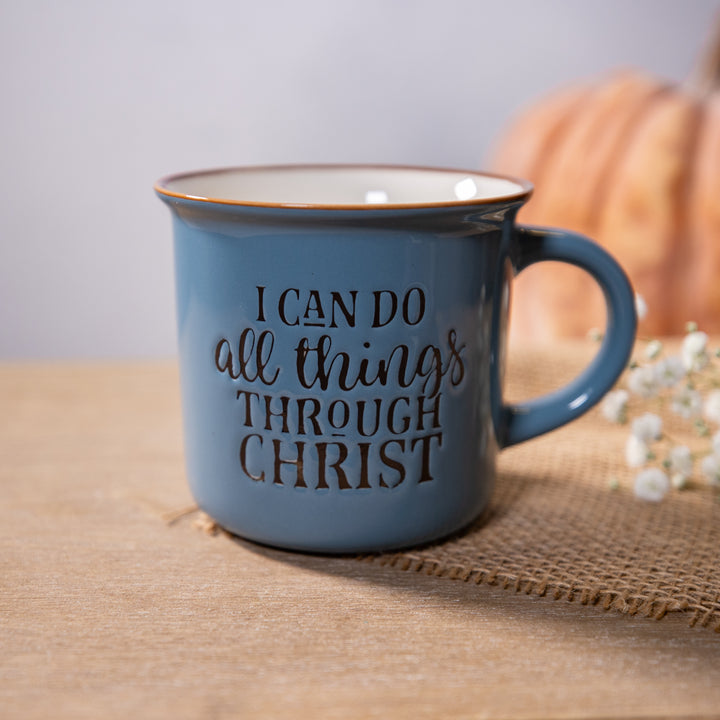 Mug - I Can Do All Things Through Christ - Blue