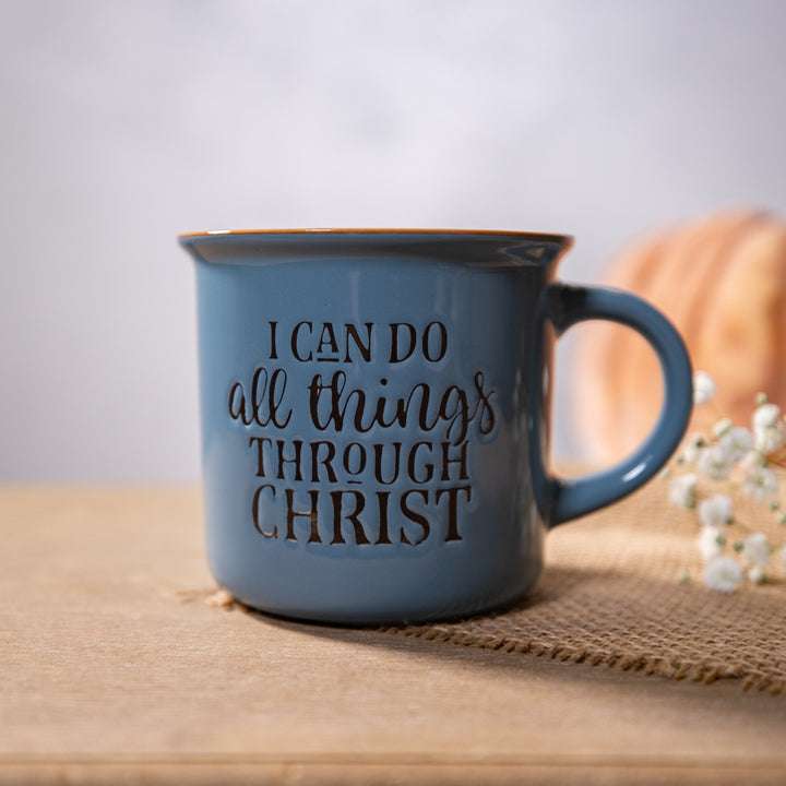 Mug - I Can Do All Things Through Christ - Blue
