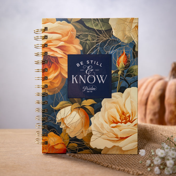 Journal - Be Still and Know - Floral - Spiral