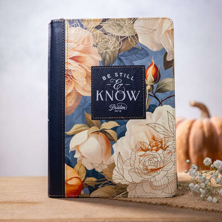 Journal - Be Still and Know - Floral - Zip