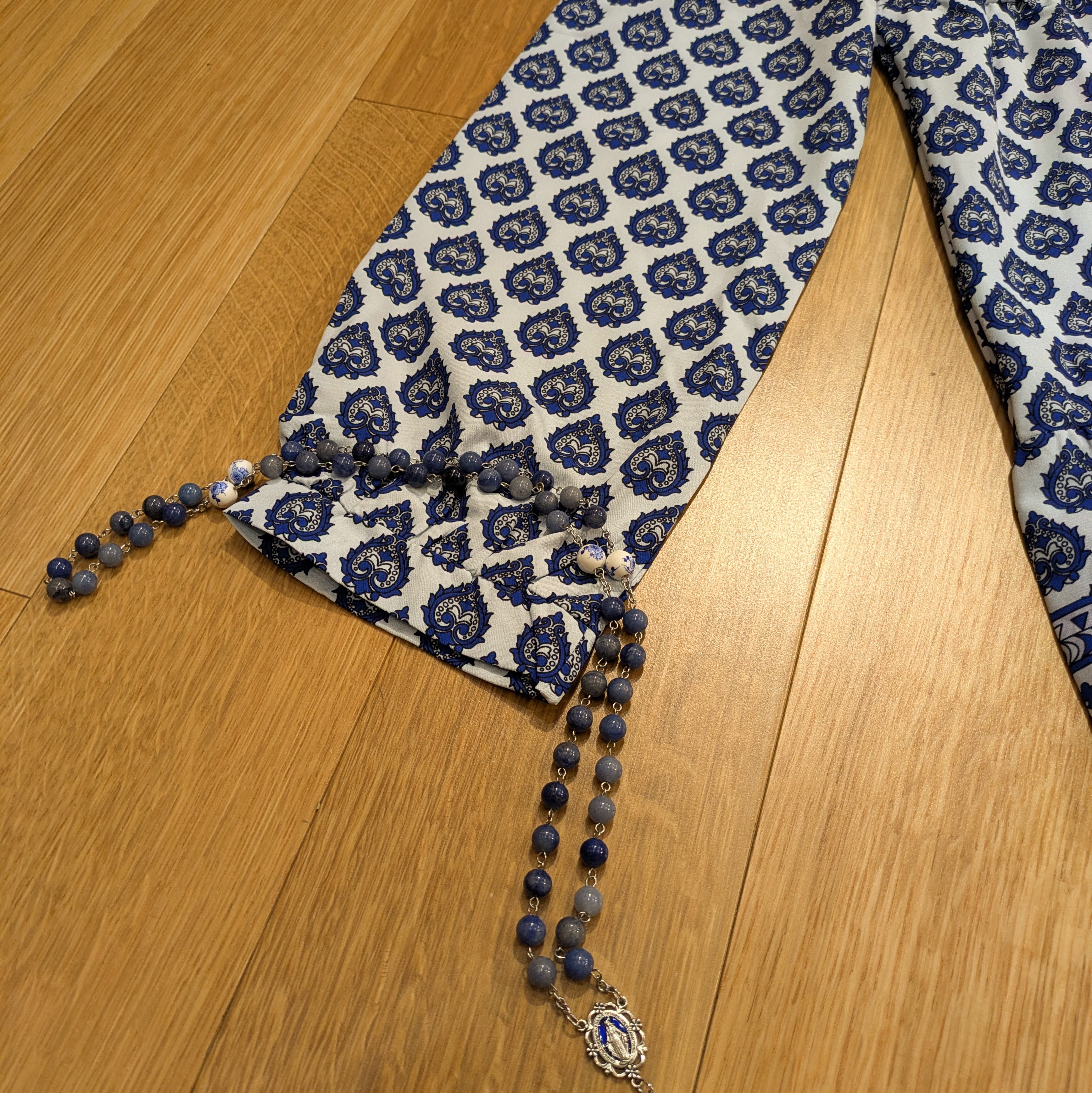 Blue & White Printed Tunic Dress