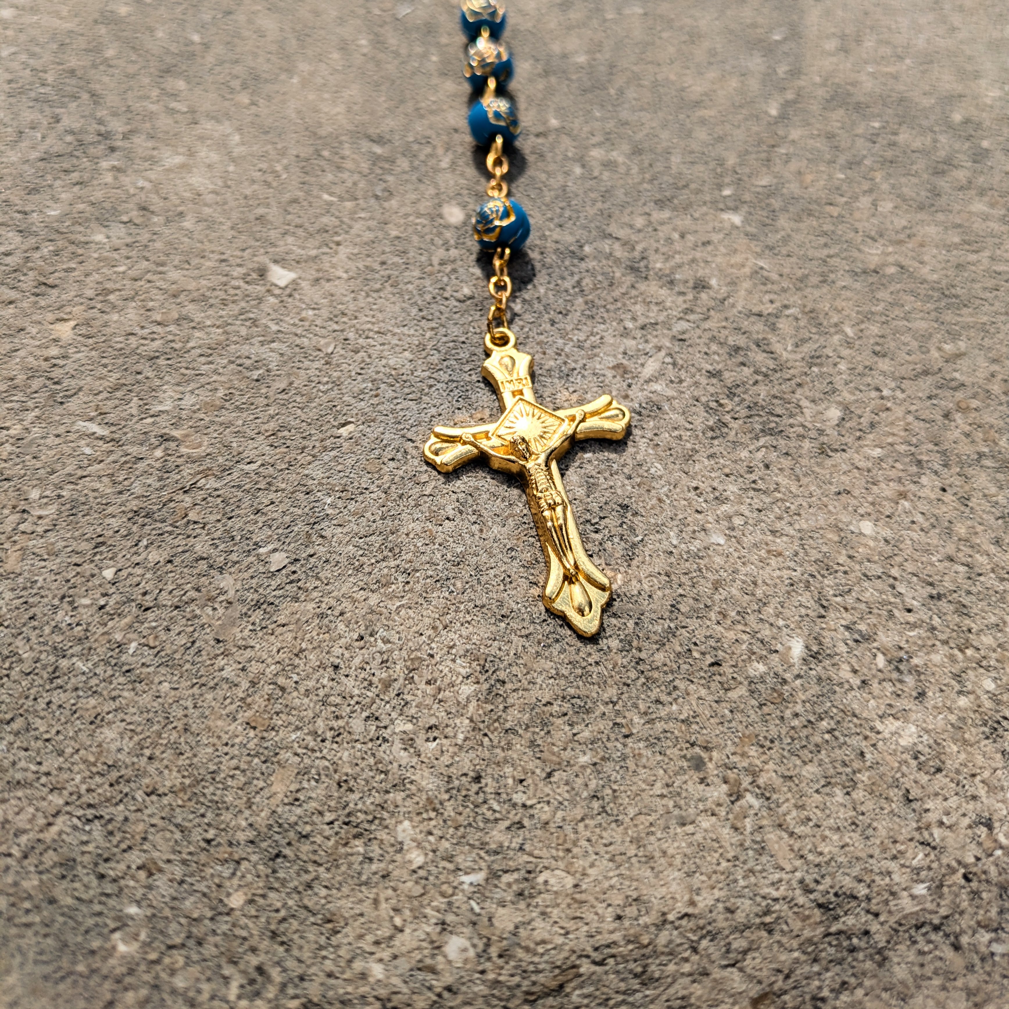 Rosary - OLG - Golden Rose - Teal