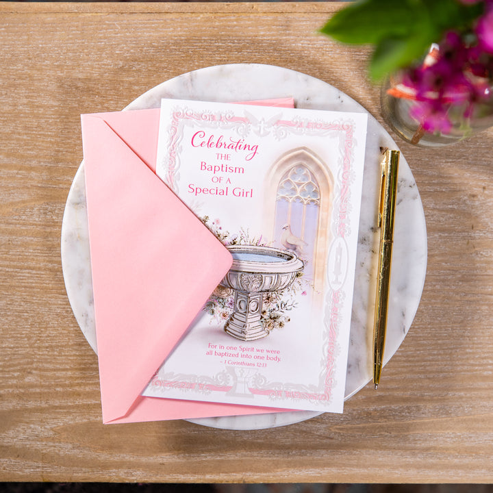 Card - Celebrating the Baptism of a Special Girl